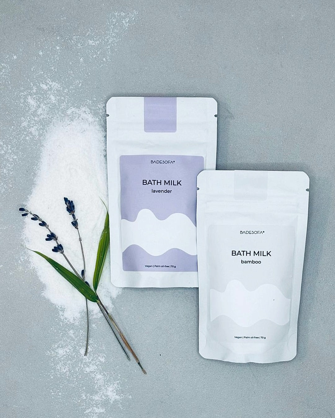 Set of 2 milk baths with organic argan oil