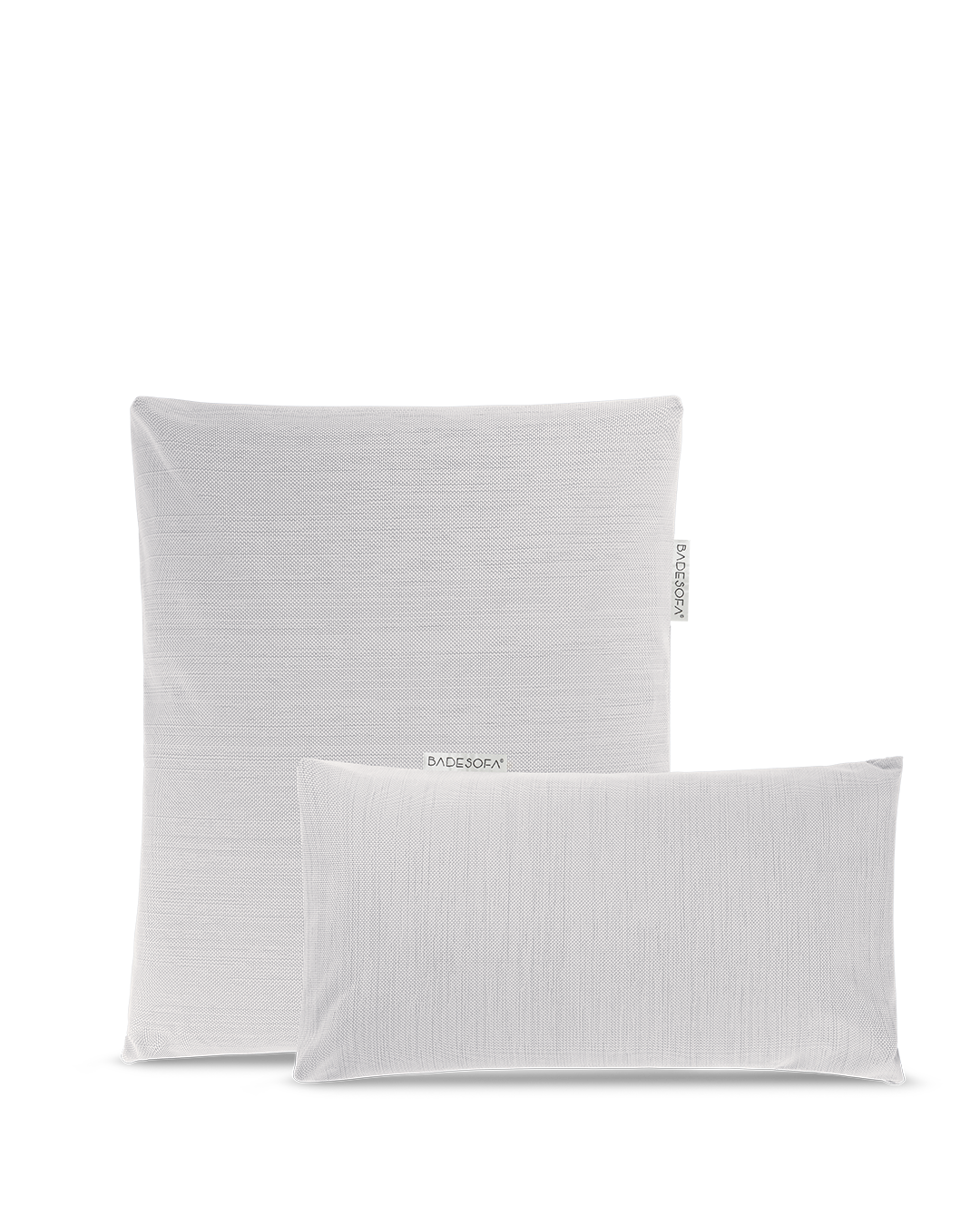 Badesofa Rückenkissen Größe Small und Fusskissen in Hellgrau