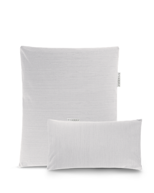 Badesofa Rückenkissen Größe Large und Fusskissen in Hellgrau 